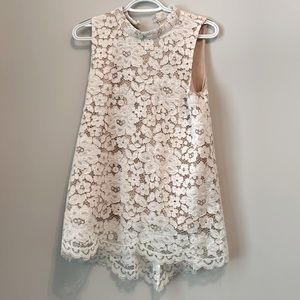 Sleeveless Lace Blouse
